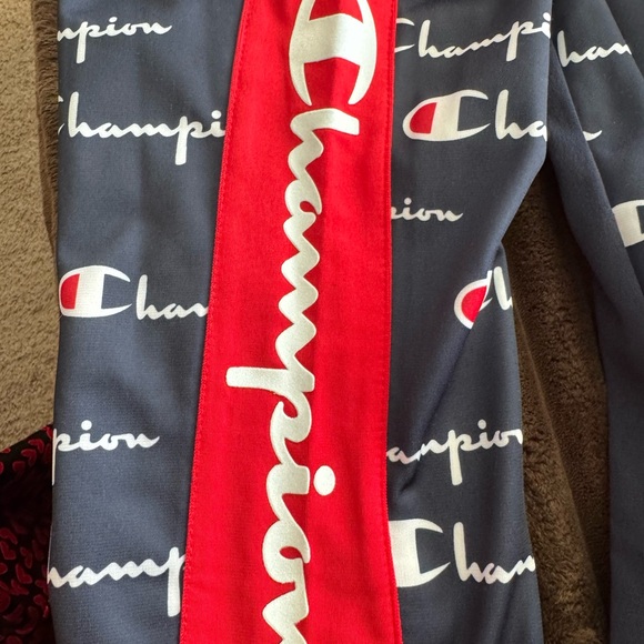 Champion Navy Joggers with Red Accents, Use good condition. No stretchy fabric - Picture 7 of 9